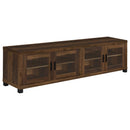  Coaster Furniture Sachin 736293-SET 3-piece Entertainment Center with 79" TV Stand - Dark Pine IMAGE 9