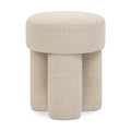  Color_Beige -- Meridian Larson Fabric Upholstered Stool IMAGE 1