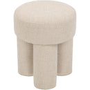  Color_Beige -- Meridian Larson Fabric Upholstered Stool IMAGE 3