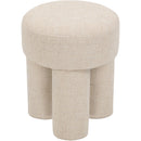 Meridian Larson Beige Polyester Fabric Ottoman/Stool IMAGE 3