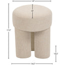  Color_Beige -- Meridian Larson Fabric Upholstered Stool IMAGE 7