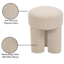 Meridian Larson Beige Polyester Fabric Ottoman/Stool IMAGE 8
