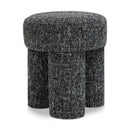  Color_Black -- Larson Black Fabric Upholstered Stool IMAGE 1