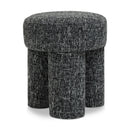 Meridian Larson Black Polyester Fabric Ottoman/Stool IMAGE 1