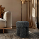 Color_Black -- Larson Black Fabric Upholstered Stool IMAGE 2