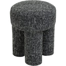  Color_Black -- Larson Black Fabric Upholstered Stool IMAGE 3
