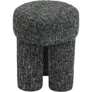  Color_Black -- Larson Black Fabric Upholstered Stool IMAGE 4