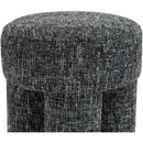  Color_Black -- Larson Black Fabric Upholstered Stool IMAGE 6