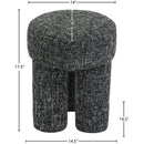 Meridian Larson Black Polyester Fabric Ottoman/Stool IMAGE 7