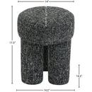  Color_Black -- Larson Black Fabric Upholstered Stool IMAGE 7