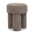 Color_Brown -- Larson Brown Fabric Upholstered Stool IMAGE 1