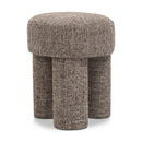  Color_Brown -- Larson Brown Fabric Upholstered Stool IMAGE 1