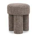 Meridian Larson Brown Polyester Fabric Ottoman/Stool IMAGE 1