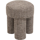  Color_Brown -- Larson Brown Fabric Upholstered Stool IMAGE 3