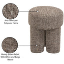  Color_Brown -- Larson Brown Fabric Upholstered Stool IMAGE 7