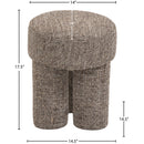  Color_Brown -- Larson Brown Fabric Upholstered Stool IMAGE 8