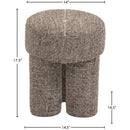Meridian Larson Brown Polyester Fabric Ottoman/Stool IMAGE 8