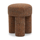 Meridian Larson Cognac Polyester Fabric Ottoman/Stool IMAGE 1