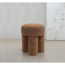  Color_Cognac -- Larson Cognac Fabric Upholstered Stool IMAGE 2
