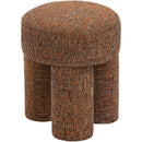  Color_Cognac -- Larson Cognac Fabric Upholstered Stool IMAGE 3