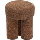  Color_Cognac -- Larson Cognac Fabric Upholstered Stool IMAGE 4