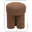 Meridian Larson Cognac Polyester Fabric Ottoman/Stool IMAGE 8