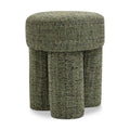  Color_Green -- Larson Green Fabric Upholstered Stool IMAGE 1