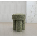  Color_Green -- Larson Green Fabric Upholstered Stool IMAGE 2