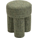  Color_Green -- Larson Green Fabric Upholstered Stool IMAGE 3