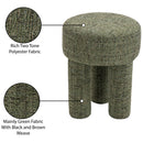  Color_Green -- Larson Green Fabric Upholstered Stool IMAGE 7