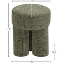 Meridian Larson Green Polyester Fabric Ottoman/Stool IMAGE 8