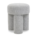 Color_Grey -- Larson Grey Fabric Upholstered Stool IMAGE 1