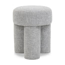 Meridian Larson Grey Polyester Fabric Ottoman/Stool IMAGE 1