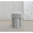  Color_Grey -- Larson Grey Fabric Upholstered Stool IMAGE 2