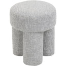 Meridian Larson Grey Polyester Fabric Ottoman/Stool IMAGE 3