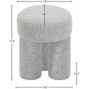  Color_Grey -- Larson Grey Fabric Upholstered Stool IMAGE 8