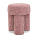  Color_Pink -- Larson Pink Fabric Upholstered Stool IMAGE 1