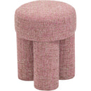 Meridian Larson Pink Polyester Fabric Ottoman/Stool IMAGE 3