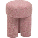  Color_Pink -- Larson Pink Fabric Upholstered Stool IMAGE 4