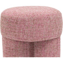  Color_Pink -- Larson Pink Fabric Upholstered Stool IMAGE 6