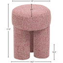  Color_Pink -- Larson Pink Fabric Upholstered Stool IMAGE 8