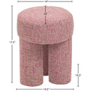 Meridian Larson Pink Polyester Fabric Ottoman/Stool IMAGE 8