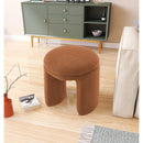  Color_Saddle -- Bowen Saddle Faux Shearling Teddy Fabric Upholstered Stool IMAGE 2
