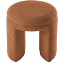  Color_Saddle -- Bowen Saddle Faux Shearling Teddy Fabric Upholstered Stool IMAGE 3