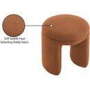  Color_Saddle -- Bowen Saddle Faux Shearling Teddy Fabric Upholstered Stool IMAGE 5