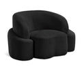 Meridian Principessa Black Boucle Fabric Chair IMAGE 1
