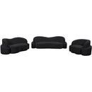  Manufacturer Color_Black -- Meridian Principessa Stationary Fabric Loveseat IMAGE 14