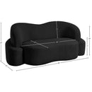  Manufacturer Color_Black -- Meridian Principessa Stationary Fabric Loveseat IMAGE 17