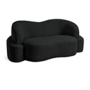  Manufacturer Color_Black -- Meridian Principessa Stationary Fabric Loveseat IMAGE 1