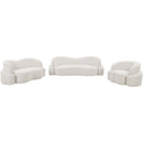 Meridian Principessa Cream Boucle Fabric Chair IMAGE 14